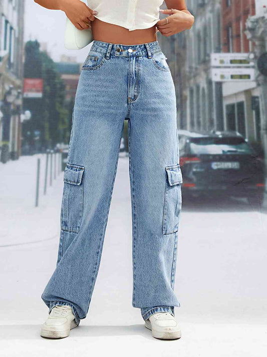 Pocketed Long Jeans